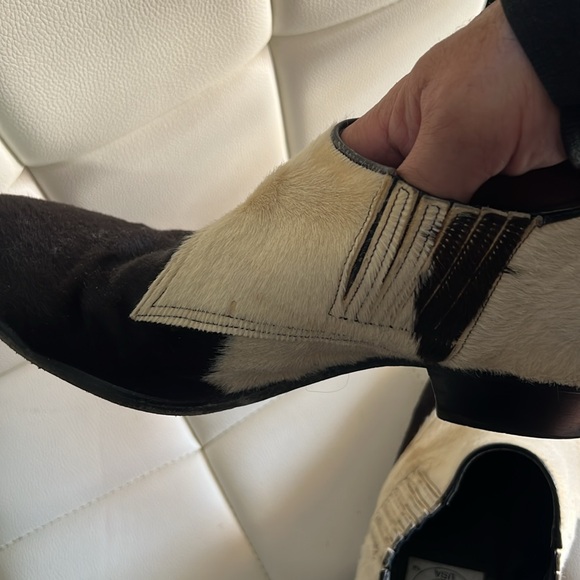 Vintage cowhide shoe boots does have heel wear but overall very good condition - Picture 10 of 11